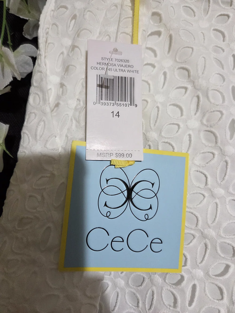 CeCe white eyelet